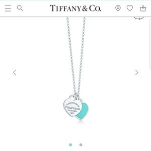 Tiffany & Co. Mini Double Heart Tag Necklace